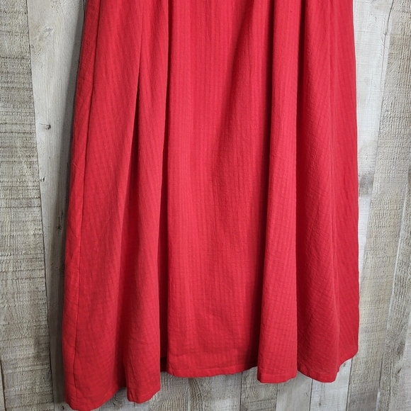 Reitmans Signature Elegant Red Button-Down Dress. Cotton Blend. Size Large - Picture 6 of 12